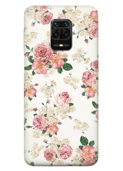 Xiaomi Redmi Note 10 Lite чехол с красивыми букетами цветов для девушек