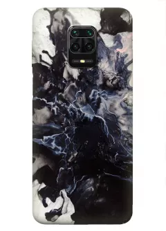Чехол силиконовый на Редми Нот 10 Лайт с уникальным рисунком - Взрыв мрамора