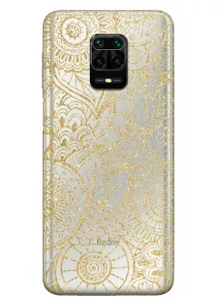 Xiaomi Redmi Note 10 Lite прозрачный силиконовый чехол с принтом - Золотая мандала