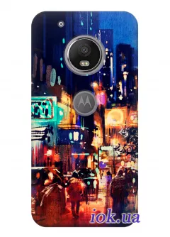 Чехол для Motorola Moto G5 - Ночной городок