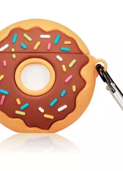 Силиконовый футляр Donut для наушников AirPods 1/2, Коричневый