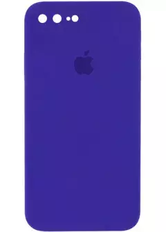 Чехол Silicone Case Square Full Camera Protective (AA) для Apple iPhone 7 plus || Apple iPhone 8 plus, Фиолетовый / Ultra Violet
