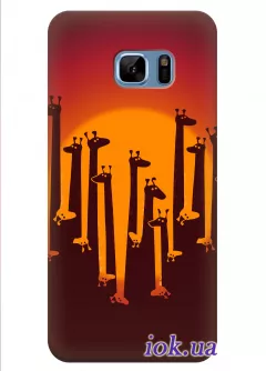 Чехол для Galaxy Note FE - Жирафы