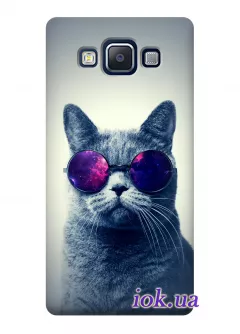 Чехол для Galaxy A3 - Кот в космо очках