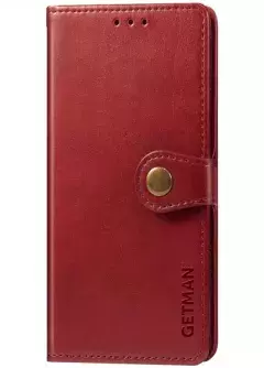 Кожаный чехол книжка GETMAN Gallant (PU) для TECNO Spark 10C, Красный
