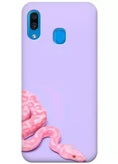 Чехол для Galaxy A30 - Розовая змея