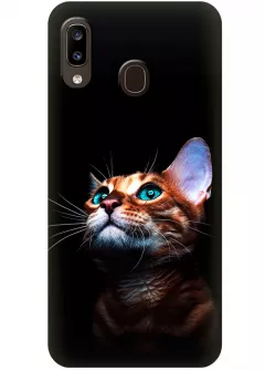 Чехол для Galaxy A20 - Зеленоглазый котик