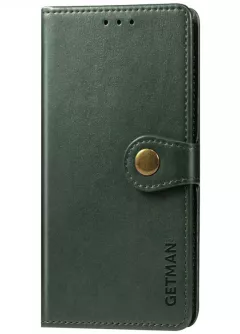 Кожаный чехол книжка GETMAN Gallant (PU) для Xiaomi Redmi A1 / A2, Зеленый