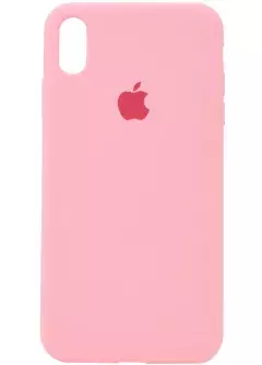 Чехол Silicone Case Full Protective (AA) для Apple iPhone X || Apple iPhone XS, Розовый / Pink