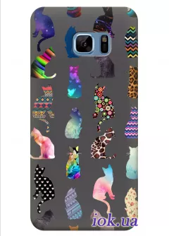 Чехол для Galaxy Note 7 - Разноцветные котики