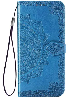 Кожаный чехол (книжка) Art Case с визитницей для TECNO Spark 6 Go, Синий