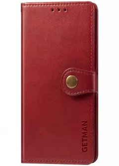 Кожаный чехол книжка GETMAN Gallant (PU) для ZTE Blade A7 (2020), Красный