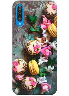 Чехол для Galaxy A50 - Цветочные макаруны