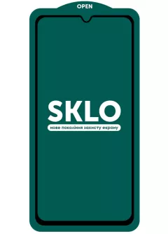 Защитное стекло SKLO 5D (full glue) (тех.пак) для Samsung Galaxy A32 4G / A22 4G / M32 / A31 / M22, Черный