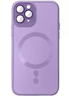 Чехол TPU+Glass Sapphire Midnight with MagSafe для Apple iPhone 12 Pro (6.1"), Сиреневый / Lilac