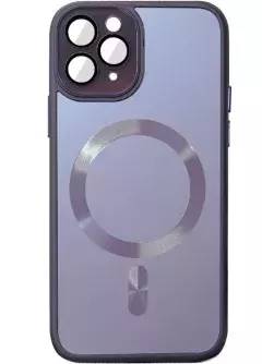 Чехол TPU+Glass Sapphire Midnight with MagSafe для Apple iPhone 12 Pro (6.1"), Фиолетовый / Deep Purple