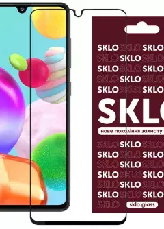 Защитное стекло SKLO 3D (full glue) для Samsung Galaxy A05s, Черный