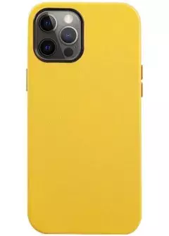 Уценка Кожаный чехол K-Doo Noble Collection для Apple iPhone 12 Pro Max (6.7"), Дефект упаковки / Желтый
