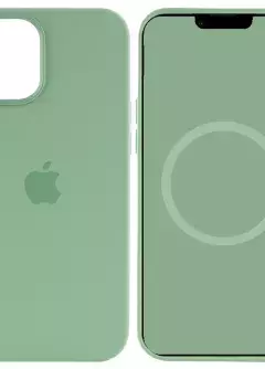 Уценка Чехол Silicone case (AAA) full with Magsafe and Animation для Apple iPhone 12 Pro / 12 (6.1"), Дефект упаковки / Зеленый / Pistachio