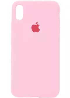 Чехол Silicone Case Full Protective (AA) для Apple iPhone XR (6.1"), Розовый / Light pink