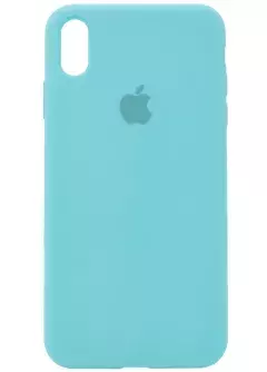 Чехол Silicone Case Full Protective (AA) для Apple iPhone XR (6.1"), Бирюзовый / Marine Green