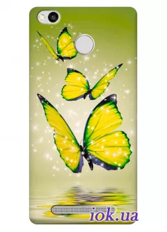 Чехол для Xiaomi Redmi 3 Pro - Желтые бабочки