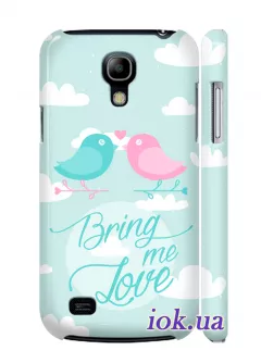 Чехол на Galaxy S4 mini - Влюблённые птички
