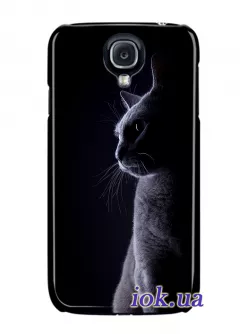 Чехол для Galaxy S4 Black Edition - Серый котик