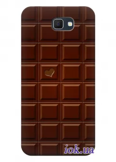Чехол для Galaxy J7 Prime - Плитка шоколада