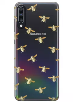 Чехол для Galaxy A70 - Шмели