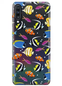 Чехол для Galaxy A70s - Bright fish