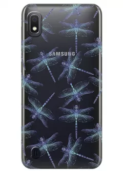 Чехол для Galaxy A10 - Голубые стрекозы