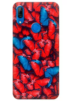 Чехол для Huawei P Smart Z - Красные бабочки