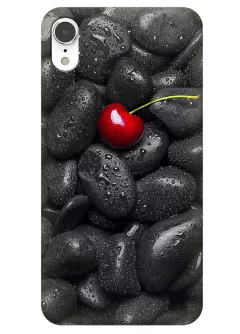 Чехол для iPhone XR - Вишня на камнях