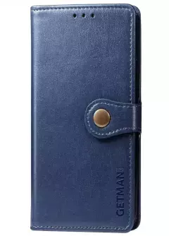 Кожаный чехол книжка GETMAN Gallant (PU) для ZTE Blade A7s (2020), Синий