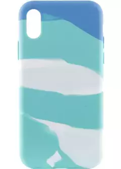 Чехол Silicone case full Aquarelle для Apple iPhone X || Apple iPhone XS