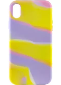 Чехол Silicone case full Aquarelle для Apple iPhone XS || Apple iPhone X