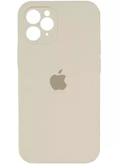 Чехол Silicone Case Square Full Camera Protective (AA) для Apple iPhone 11 Pro Max (6.5"), Бежевый / Antigue White