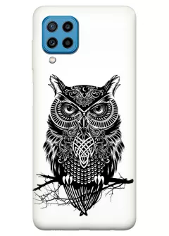 Клевый чехол для Samsung Galaxy M22 с рисунком тату совы