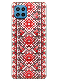Патриотический чехол на Samsung Galaxy M22 с орнаментами украинской вышиванки
