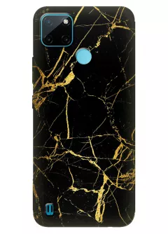 Необыкновыенный чехол для телефона Realme C21Y - Золотой мрамор