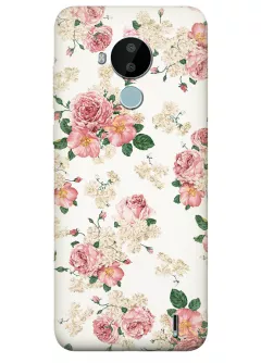 Nokia C30 чехол с красивыми букетами цветов для девушек