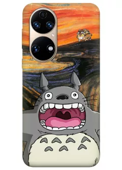 Хуавей П50 чехольчик с мультиком "Мой сосед Тоторо" - Tonari no Totoro