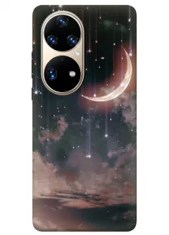 Качественный силиконовый чехол для Huawei P50 Pro - Звездное небо