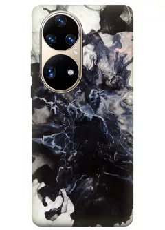 Чехол силиконовый на Хуавей П50 Про с уникальным рисунком - Взрыв мрамора