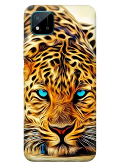 Чехол Realme C11 2021 из тонкого силикона с красивым леопардом
