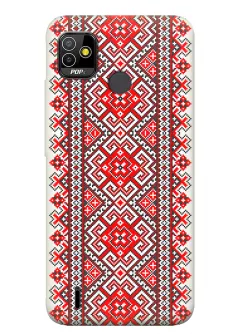 Патриотический чехол на Tecno Pop 5 (BD2p) с орнаментами украинской вышиванки