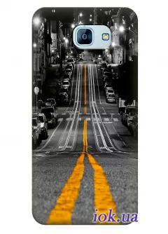 Чехол для Galaxy A8 2016 - Ночная улица