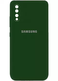 Чехол Silicone Cover My Color Full Camera (A) для Samsung Galaxy A50 (A505F) / A50s / A30s, Зеленый / Dark green