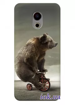 Чехол для Meizu Pro 6S - Медведь на велике